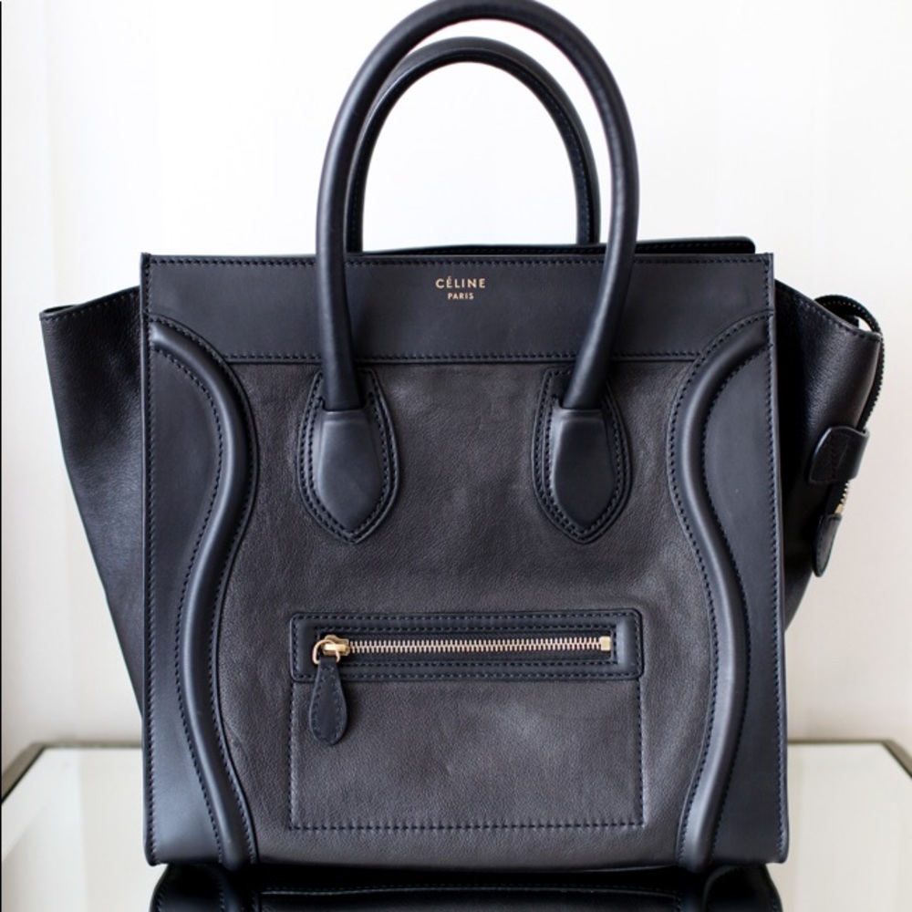 Celine Medium Luggage tote in black